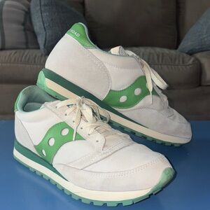 Saucony Jazz 81 Shamrock unisex Cream and Green Sneakers